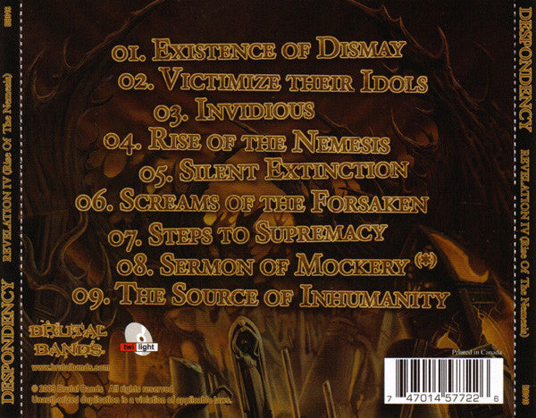 Despondency : Revelation IV (Rise Of The Nemesis) (CD, Album)