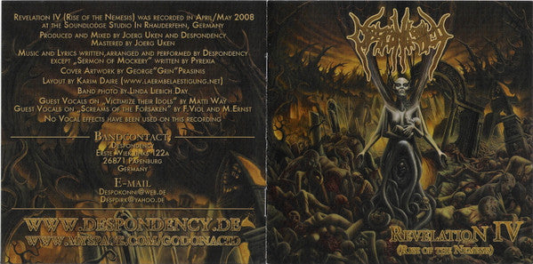 Despondency : Revelation IV (Rise Of The Nemesis) (CD, Album)