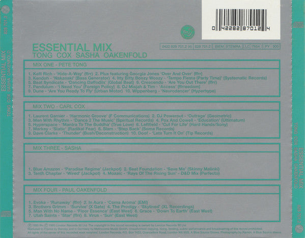 Tong* / Cox* / Sasha / Oakenfold* : Essential Mix (2xCD, Comp, Mixed, Jew)