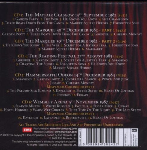 Marillion : Early Stages (The Official Bootleg Box Set 1982-1987) (Box + 6xCD, Comp)