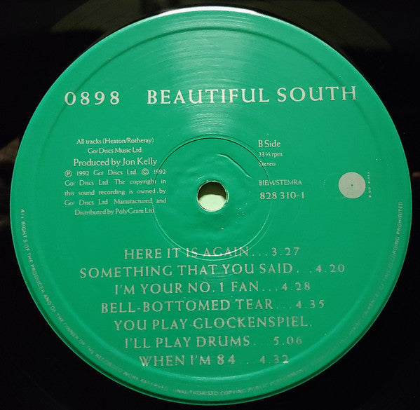 The Beautiful South : 0898 Beautiful South (LP, Album)