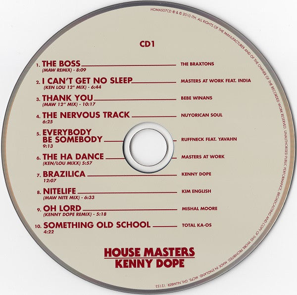 Kenny &quot;Dope&quot; Gonzalez : House Masters (2xCD, Comp)