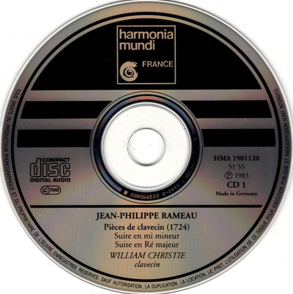 Rameau* / William Christie : Pièces De Clavecin (1724) • Nouvelles Suites De Pièces De Clavecin (1728) (2xCD, Comp, RE)