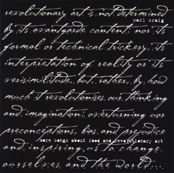 Carl Craig : More Songs About Food And Revolutionary Art (CD, Album)