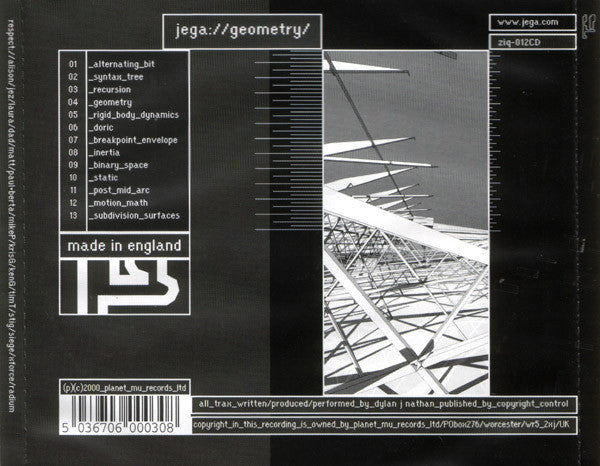Jega : Geometry (CD, Album)