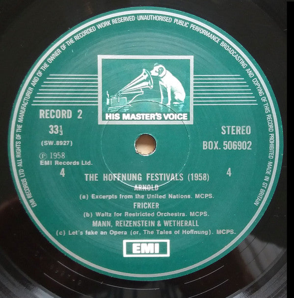 Gerard Hoffnung : Hoffnung&#39;s Music Festivals (3xLP, Comp, RE, RP + Box)