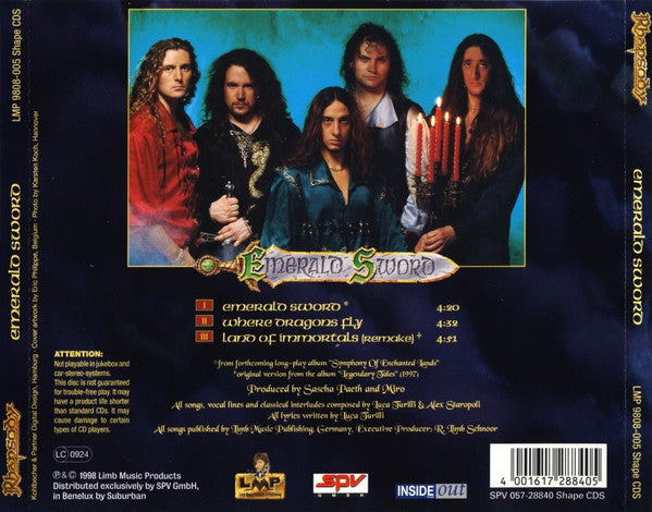 Rhapsody : Emerald Sword (CD, Shape, Single, Ltd)