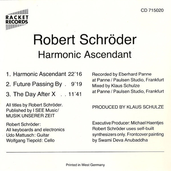Robert Schröder : Harmonic Ascendant (CD, Album, RE)