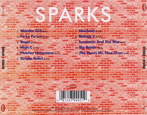 Sparks : Sparks (CD, Album, RE)