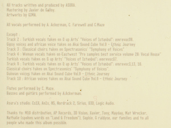 Asura : Lost Eden (CD, Album)