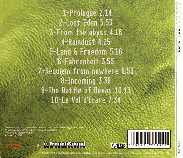 Asura : Lost Eden (CD, Album)
