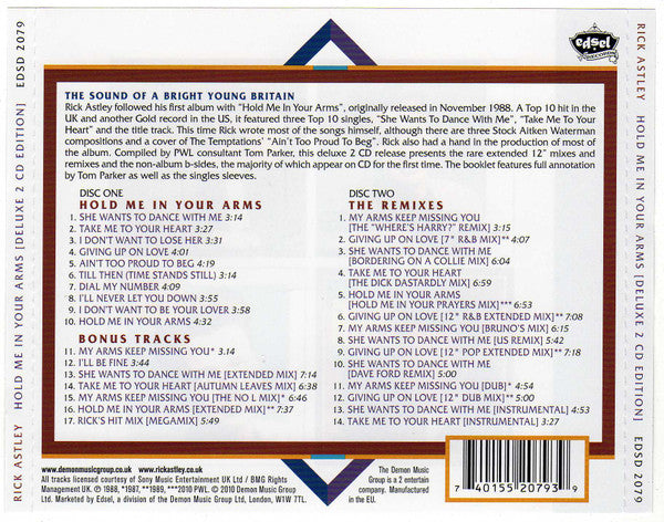Rick Astley : Hold Me In Your Arms (CD, Album, RE + CD, Comp + Dlx)