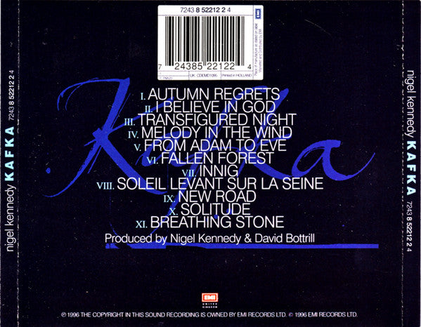 Nigel Kennedy : Kafka (CD, Album, RE)