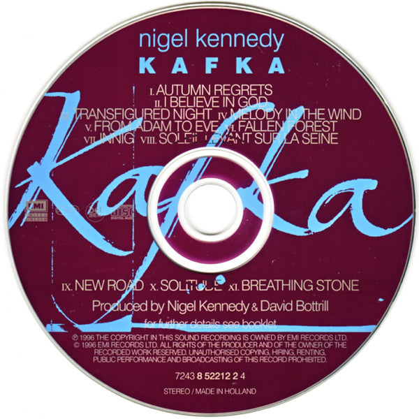 Nigel Kennedy : Kafka (CD, Album, RE)