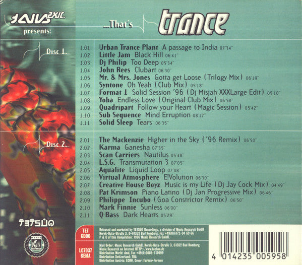 Talla 2XLC : That&#39;s Trance (2xCD, Comp)