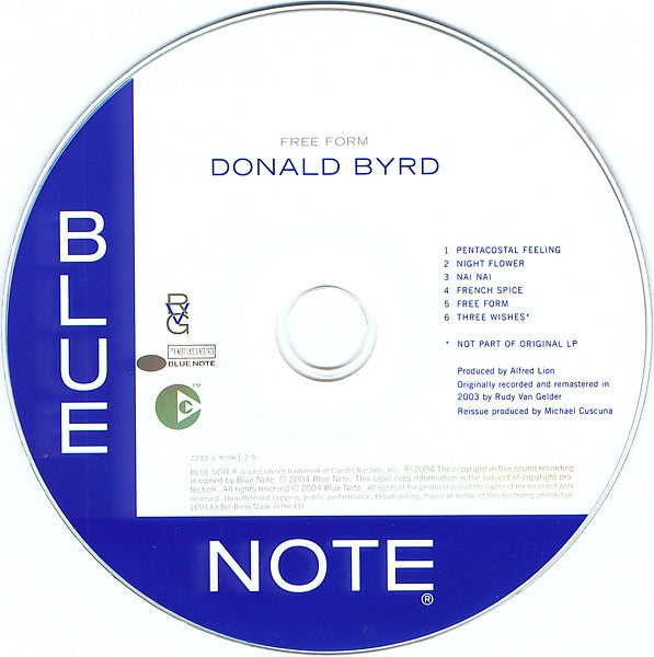 Donald Byrd : Free Form (CD, Album, Copy Prot., RE, RM)
