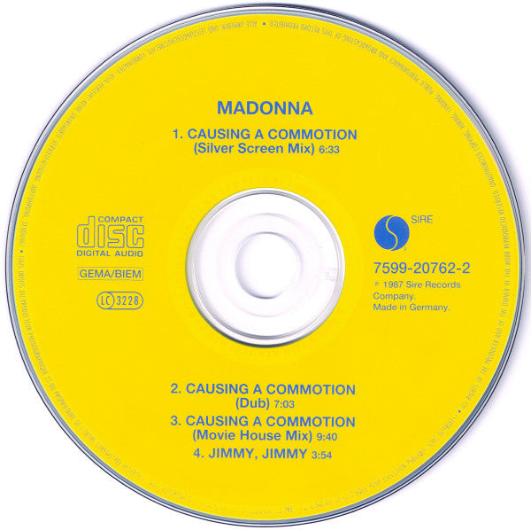 Madonna : Causing A Commotion (CD, Maxi, RE)