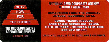 Devo : Duty Now For The Future (CD, Album, RE, RM)