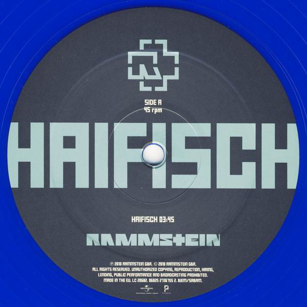 Rammstein : Haifisch (12", Ltd, Num, Blu)