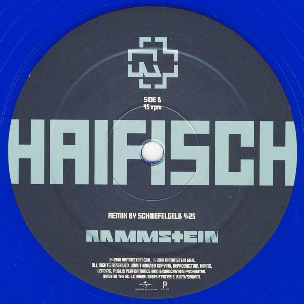 Rammstein : Haifisch (12", Ltd, Num, Blu)
