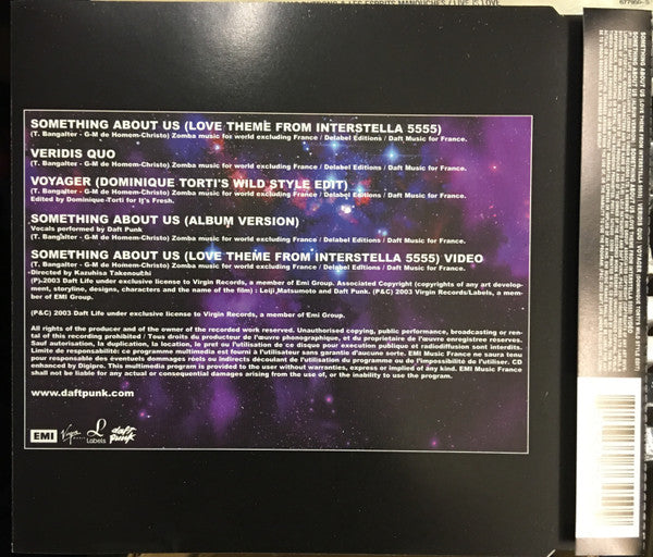 Daft Punk : Something About Us (Love Theme From Interstella 5555) (CD, Maxi, Enh)