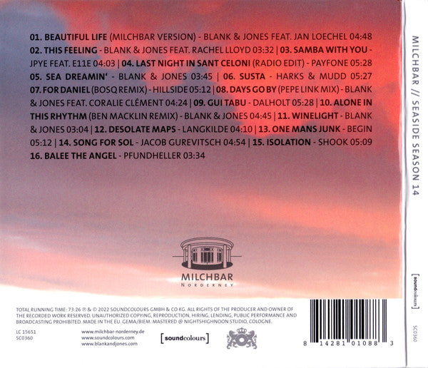 Blank &amp; Jones : Milchbar // Seaside Season 14 (CD, Comp, Ltd, Mixed)