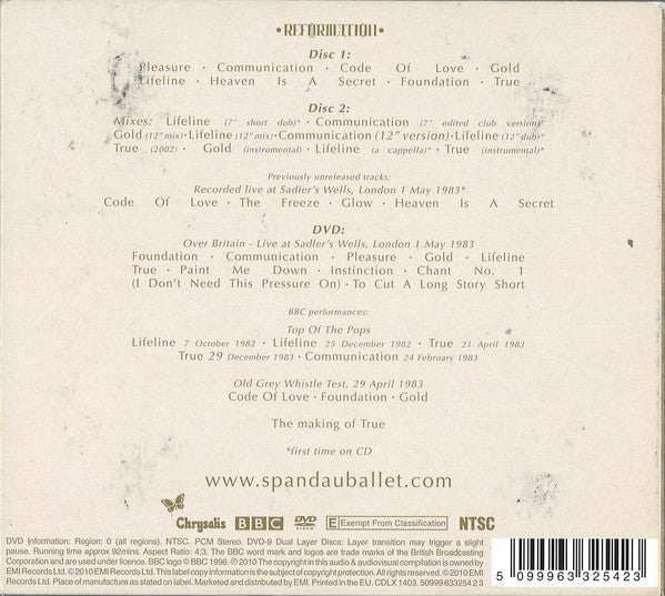 Spandau Ballet : True (CD, Album, RE, RM + CD, Comp, RM + DVD-V, Comp, NT)