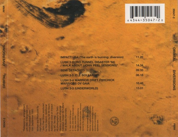 Orbital : Diversions (CD, EP, Comp, RE)