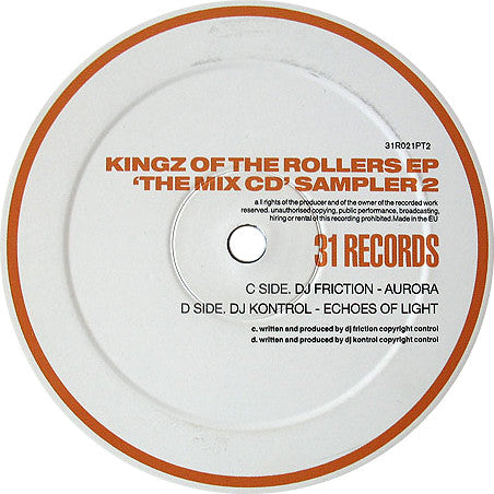 DJ Friction / DJ Kontrol : Kingz Of The Rollers EP 'The Mix CD' Sampler 2 (12", Smplr)