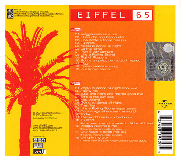Eiffel 65 : Eiffel 65 (2xCD, Album)