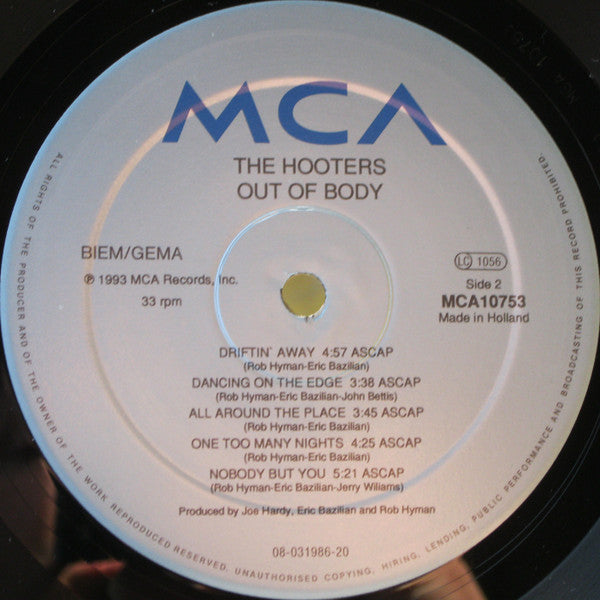 The Hooters : Out Of Body (LP, Album)