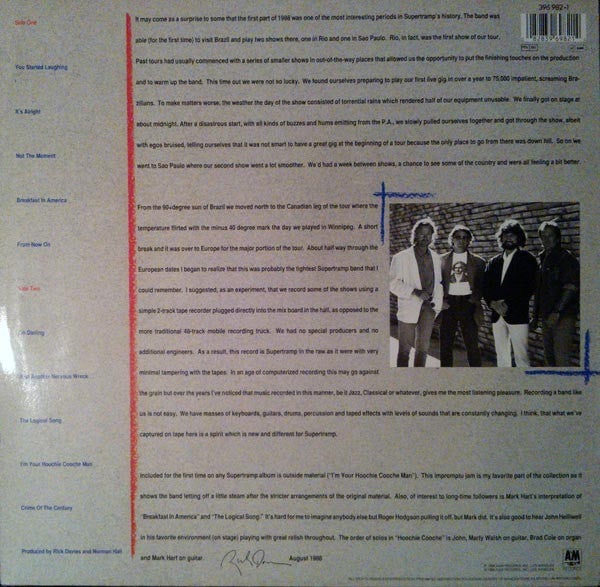 Supertramp : Live '88 (LP, Album)