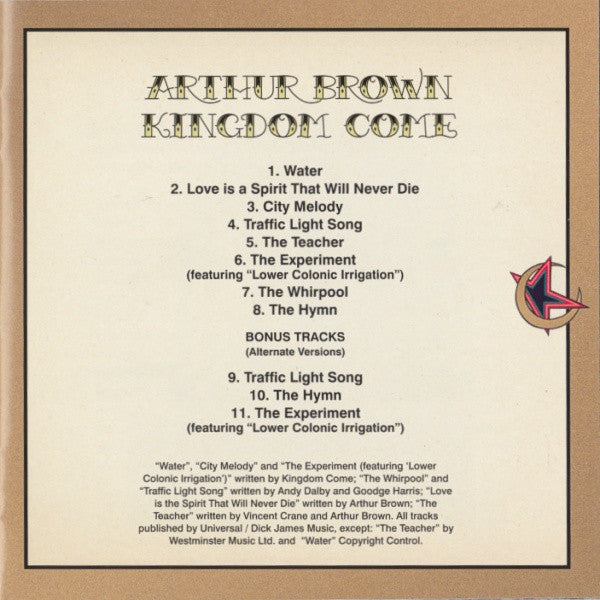 Arthur Brown* : Kingdom Come (CD, Album, RE, RM)