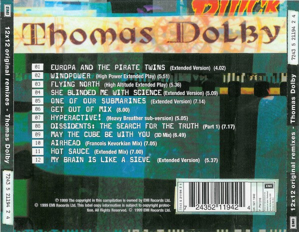 Thomas Dolby : 12x12 Original Remixes (CD, Comp)