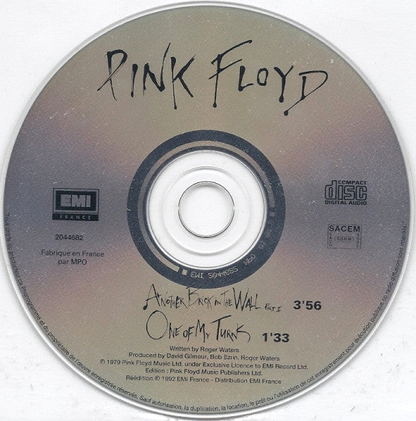 Pink Floyd : Another Brick In The Wall (Part II) / One Of My Turns (CD, Single)