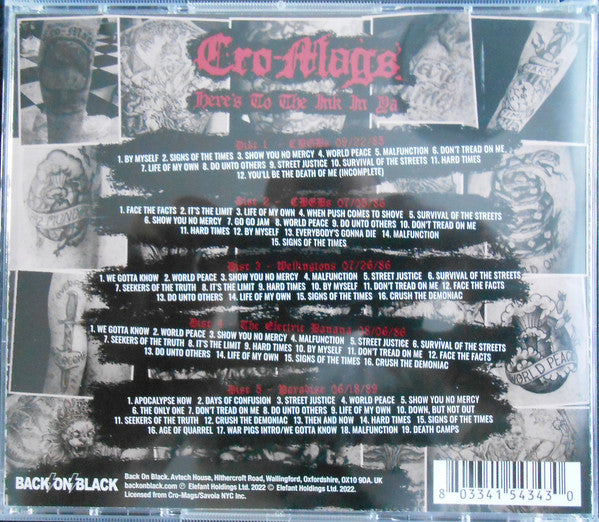 Cro-Mags : Here's To The Ink In Ya (5xCD)