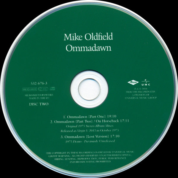 Mike Oldfield : Ommadawn (CD + CD, RE + DVD-V, Multichannel + Album, Dlx, RM)