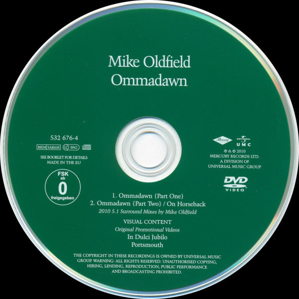 Mike Oldfield : Ommadawn (CD + CD, RE + DVD-V, Multichannel + Album, Dlx, RM)