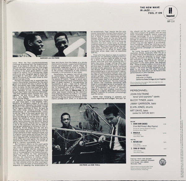 The John Coltrane Quartet : The John Coltrane Quartet Plays (LP, Album, Ltd, RE, RM, 200)