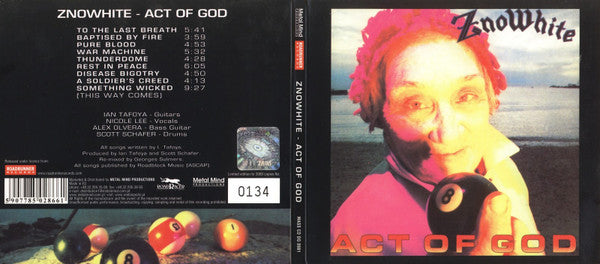 Znowhite : Act Of God (CD, Album, Ltd, Num, RE, RM, Dig)