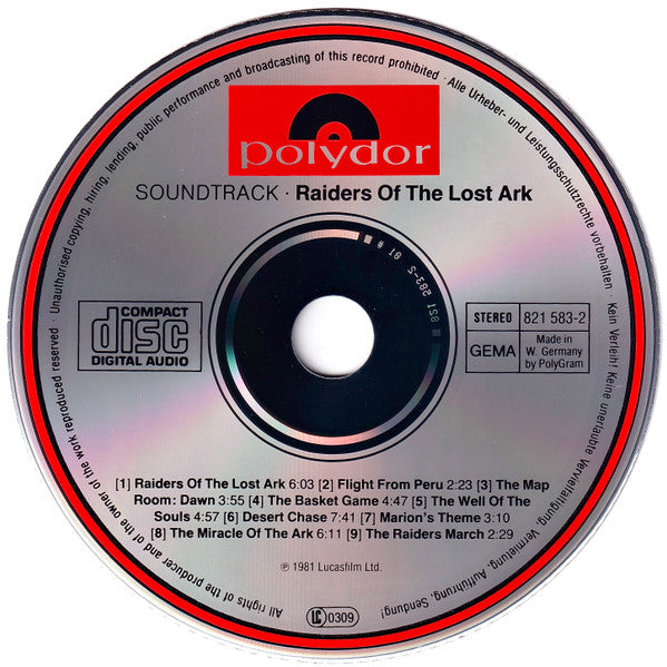 Various : Original Motion Picture Soundtrack ￭ Raiders Of The Lost Ark (CD, Album)