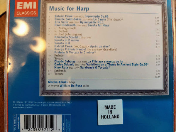 Mariko Anraku : Music For Harp (CD)