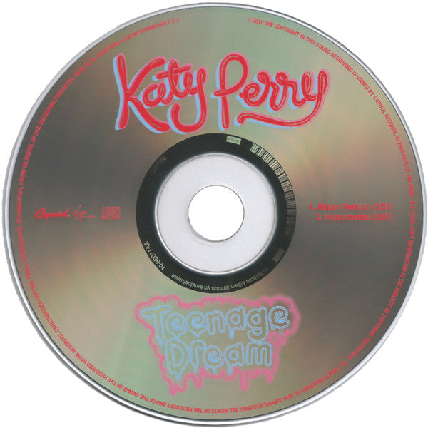 Katy Perry : Teenage Dream (CD, Single)