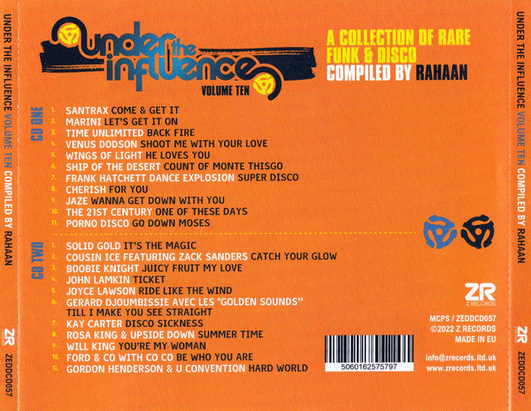 Rahaan : Under The Influence Volume Ten (A Collection Of Rare Funk &amp; Disco) (2xCD, Comp)