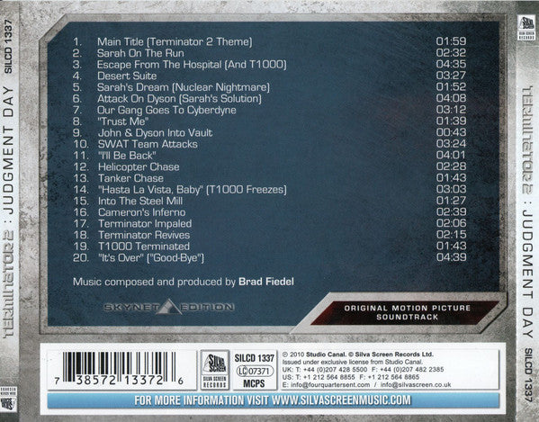 Brad Fiedel : Terminator 2: Judgment Day (Original Motion Picture Soundtrack) (CD, RE, RM)