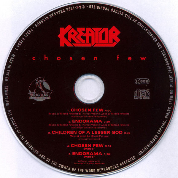 Kreator : Chosen Few (CD, Maxi, Enh)