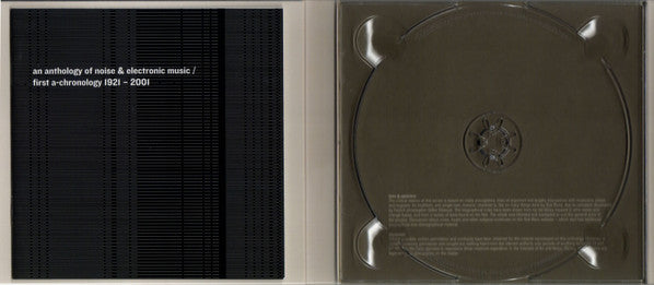 Various : An Anthology Of Noise &amp; Electronic Music / First A-Chronology 1921 – 2001 (2xCD, Comp, RP)