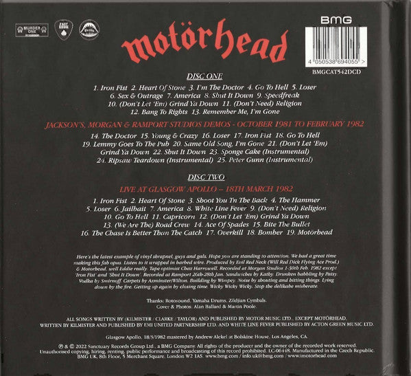 Motörhead : Iron Fist (CD, Album, RE, RM + CD + Dlx, Dig)