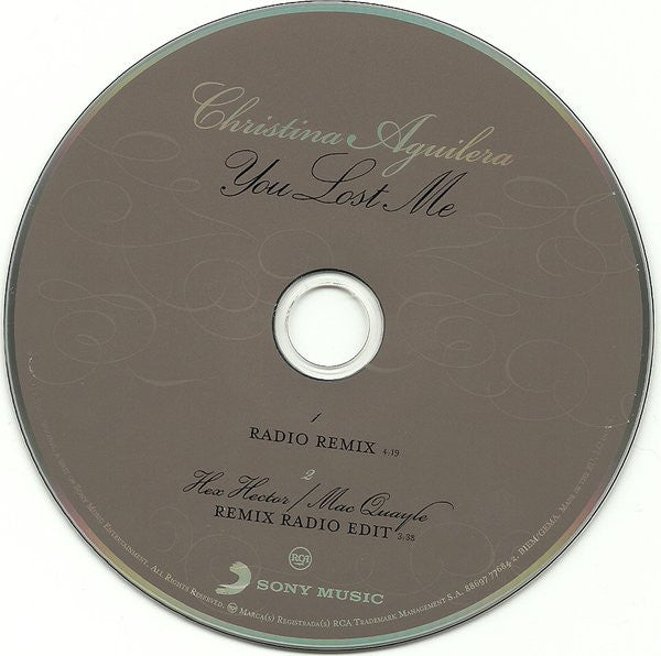 Christina Aguilera : You Lost Me (CD, Single)