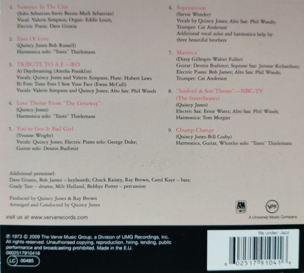 Quincy Jones : You've Got It Bad Girl (CD, Album, RE, RM)